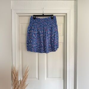 J. Jill Blue Floral Skirt, Blue, Size Medium